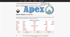 Desktop Screenshot of huburi.apexdc.ro